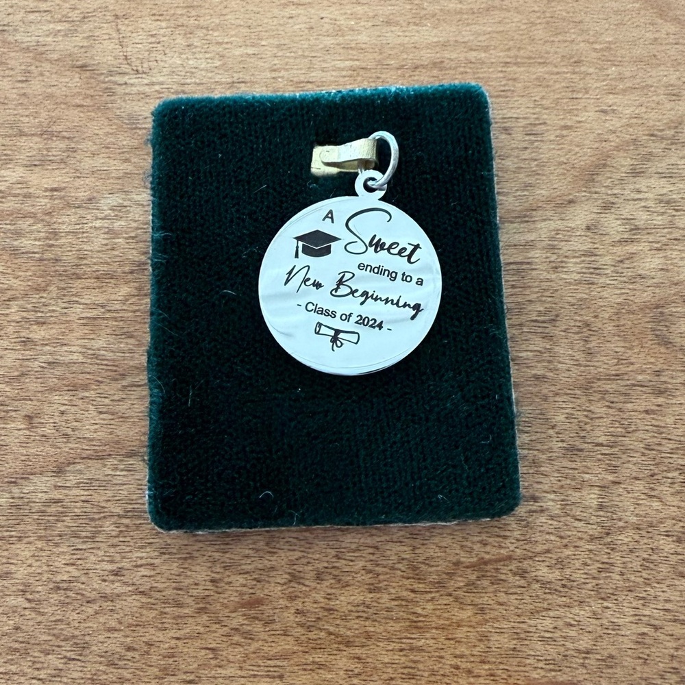 Telling silver graduation charm